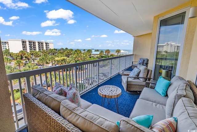 139 S Dunes Dr Unit 304, Pawleys Island, SC 29585 - balcony featuring an outdoor living space