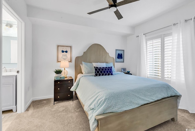 139 S Dunes Dr Unit 304, Pawleys Island, SC 29585 - bedroom with light colored carpet and ceiling fan