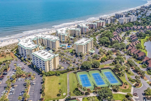 139 S Dunes Dr Unit 304, Pawleys Island, SC 29585 - drone / aerial view of waterfront with a beach