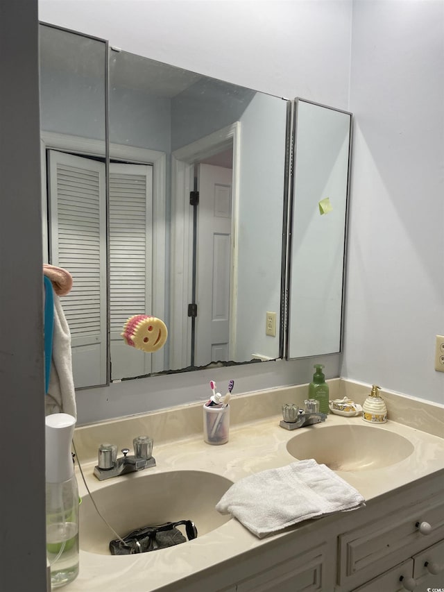1872 Harris Short Cut Rd, Conway, SC 29526 - bathroom featuring double vanity and a closet