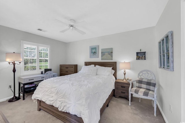 605 Waterway Village Blvd Unit 31A, Myrtle Beach, SC 29579 - bedroom featuring light carpet and a ceiling fan