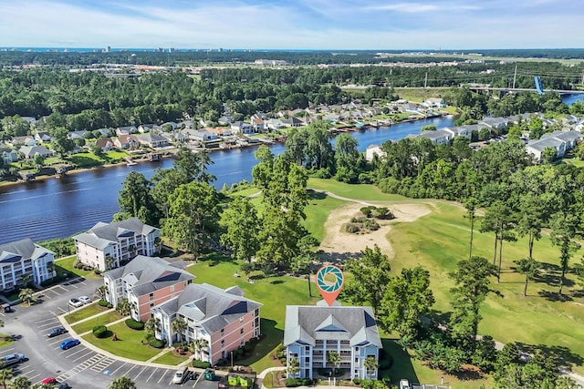 605 Waterway Village Blvd Unit 31A, Myrtle Beach, SC 29579 - aerial view of residential area with a large body of water and a local golf course