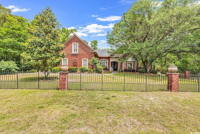 487 Trestle Way, Conway, SC 29526 - view of front of home featuring brick siding and a fenced front yard