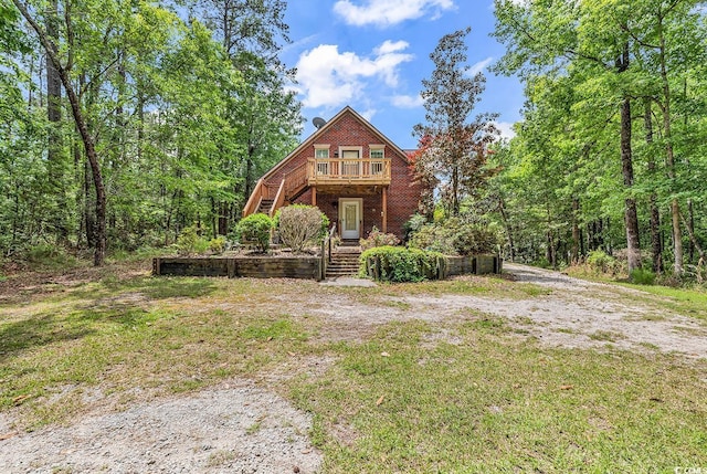 487 Trestle Way, Conway, SC 29526 - view of front of house with a deck and stairway