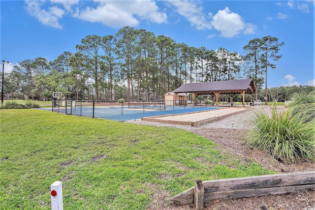 4726 Southern Trl, Myrtle Beach, SC 29579 - view of swimming pool with a gazebo and a tennis court