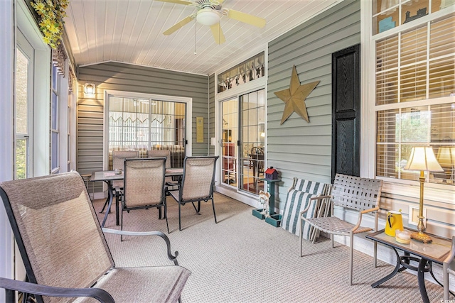 4726 Southern Trl, Myrtle Beach, SC 29579 - view of patio / terrace with a ceiling fan and outdoor dining area