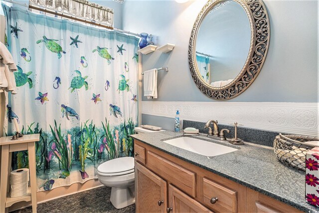4726 Southern Trl, Myrtle Beach, SC 29579 - bathroom featuring vanity and a shower with shower curtain