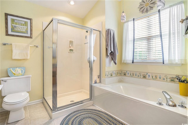 4726 Southern Trl, Myrtle Beach, SC 29579 - full bathroom with a bath, a stall shower, and tile patterned flooring