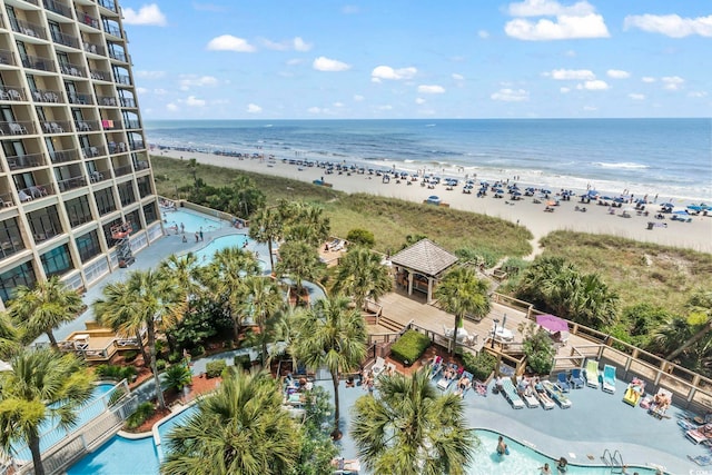 4800 S Ocean Blvd Unit 520, North Myrtle Beach, SC 29582 - aerial view of a pool area and unending shoreline