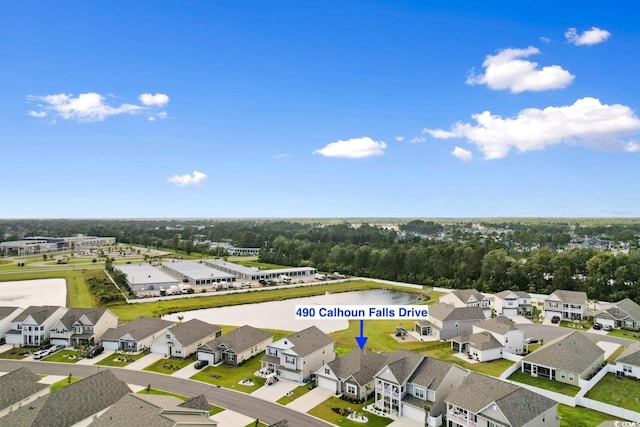 490 Calhoun Falls Dr, Myrtle Beach, SC 29579 - aerial view of residential area with a nearby body of water