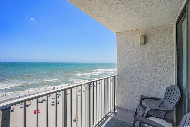9400 Shore Dr Unit 716, Myrtle Beach, SC 29572 - balcony featuring view of water and beach