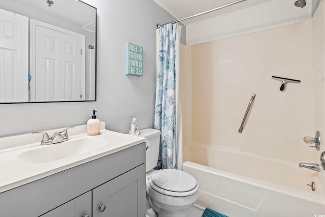 1100 Possum Trot Rd Unit F218, North Myrtle Beach, SC 29582 - bathroom featuring vanity and shower / bath combination with curtain