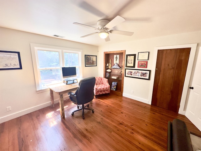 160 Comanche Dr, Georgetown, SC 29440 - office space with ceiling fan and wood finished floors