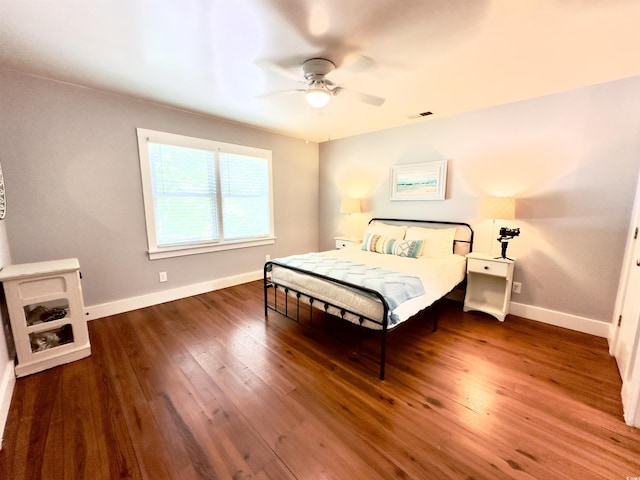 160 Comanche Dr, Georgetown, SC 29440 - bedroom with wood finished floors and a ceiling fan