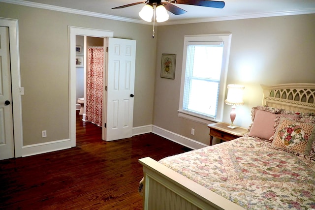 160 Comanche Dr, Georgetown, SC 29440 - bedroom featuring dark wood finished floors and ornamental molding