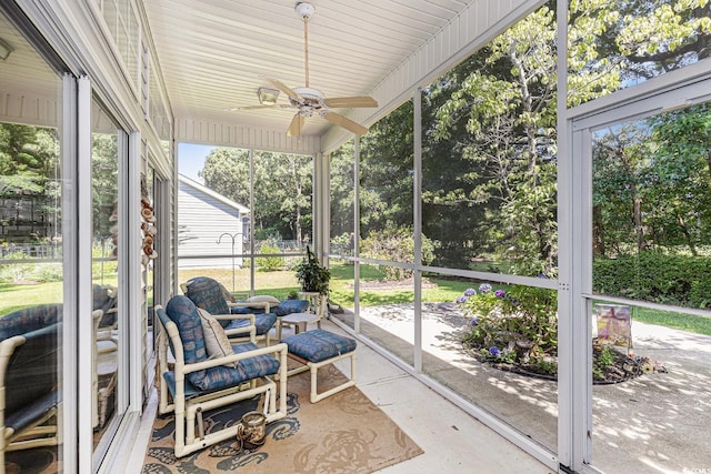 4610 Fringetree Dr, Murrells Inlet, SC 29576 - sunroom / solarium featuring ceiling fan