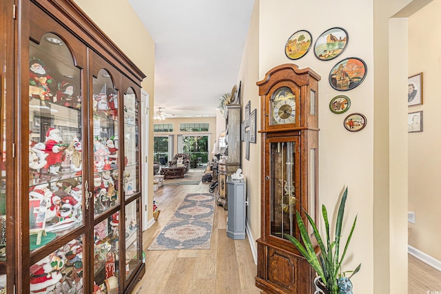 4610 Fringetree Dr, Murrells Inlet, SC 29576 - hallway featuring light wood-style floors and baseboards