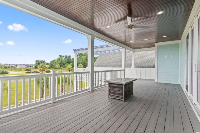 607 Boone Hall Dr, Myrtle Beach, SC 29579 - deck featuring a pergola