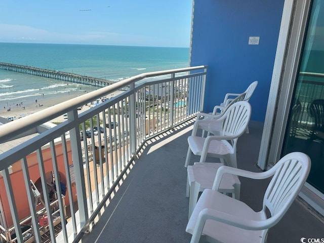 3601 N Ocean Blvd Unit 1139, North Myrtle Beach, SC 29582 - balcony with view of water and beach
