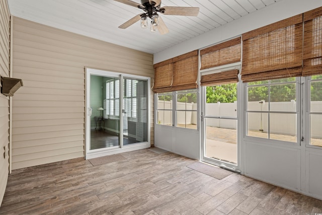 156 Parmelee Dr Unit D, Murrells Inlet, SC 29576 - unfurnished sunroom featuring a ceiling fan