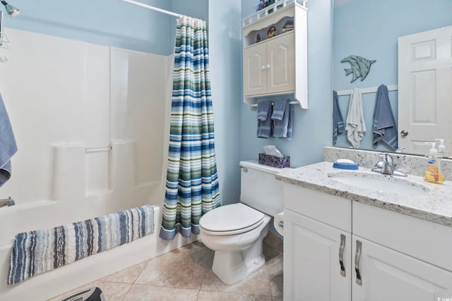 824 Castleford Cir Unit 7C, Myrtle Beach, SC 29572 - bathroom featuring vanity, shower / bath combination with curtain, and tile patterned flooring