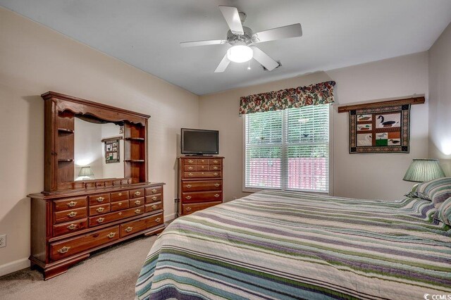 2602 Clearwater St, Myrtle Beach, SC 29579 - bedroom featuring light colored carpet and ceiling fan