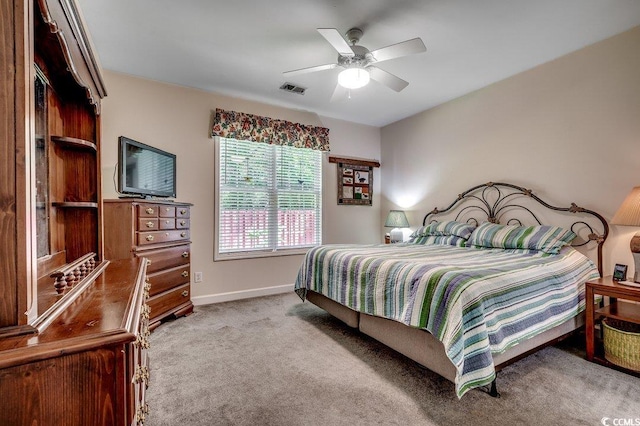 2602 Clearwater St, Myrtle Beach, SC 29579 - bedroom with carpet and a ceiling fan