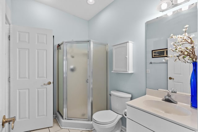 3927 Gladiola Ct Unit 101, Myrtle Beach, SC 29588 - bathroom featuring vanity, a stall shower, and tile patterned floors