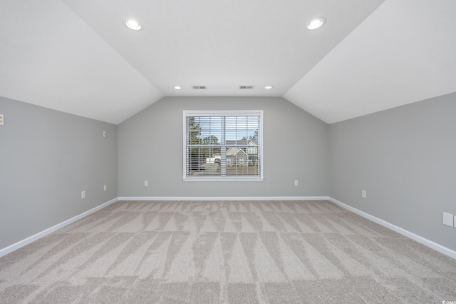 229 Duchess Ct, Myrtle Beach, SC 29588 - bonus room featuring lofted ceiling, light carpet, and recessed lighting