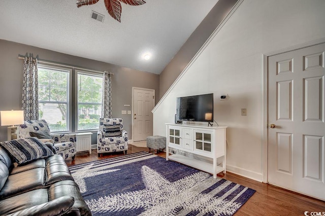 100 Culpepper Way Unit 1002, Myrtle Beach, SC 29579 - living area featuring lofted ceiling and wood finished floors