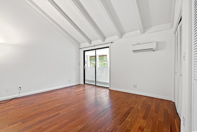 310 74th Ave N Unit 7, Myrtle Beach, SC 29572 - spare room with an AC wall unit and wood finished floors