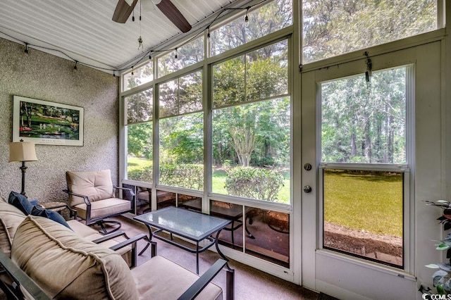 2450 Marsh Glen Dr Unit 112, North Myrtle Beach, SC 29582 - sunroom with ceiling fan