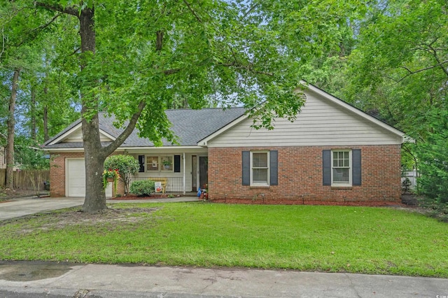 311 Ashwood Ln, Myrtle Beach, SC 29588 - ranch-style home with driveway, brick siding, and an attached garage
