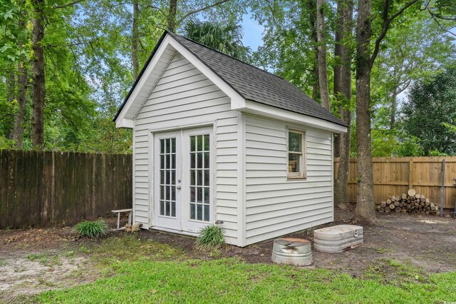 311 Ashwood Ln, Myrtle Beach, SC 29588 - view of outdoor structure featuring a fenced backyard