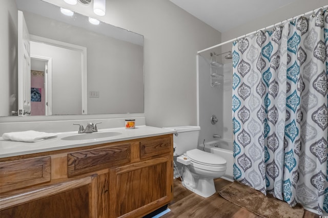 311 Ashwood Ln, Myrtle Beach, SC 29588 - bathroom featuring vanity, wood finished floors, and shower / bath combo