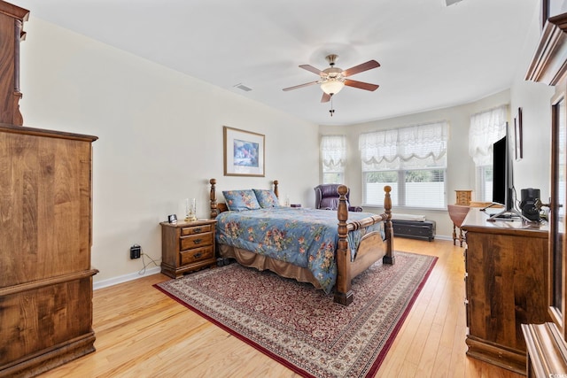 138 Copper Leaf Dr, Myrtle Beach, SC 29588 - bedroom with light wood-style flooring and a ceiling fan