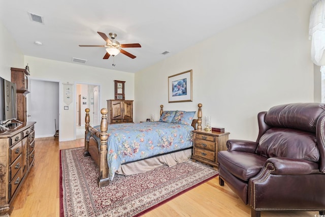 138 Copper Leaf Dr, Myrtle Beach, SC 29588 - bedroom with light wood finished floors and a ceiling fan