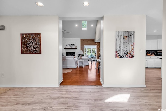 1064 Links Rd, Surfside Beach, SC 29575 - hall featuring recessed lighting and wood finished floors