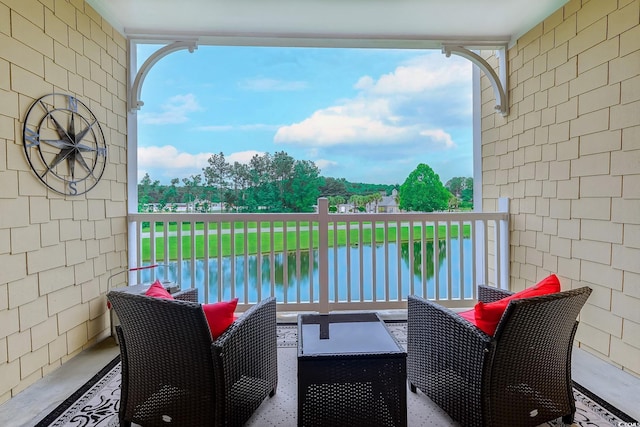 110 S Shore Blvd Unit 203, Longs, SC 29568 - balcony featuring a water view