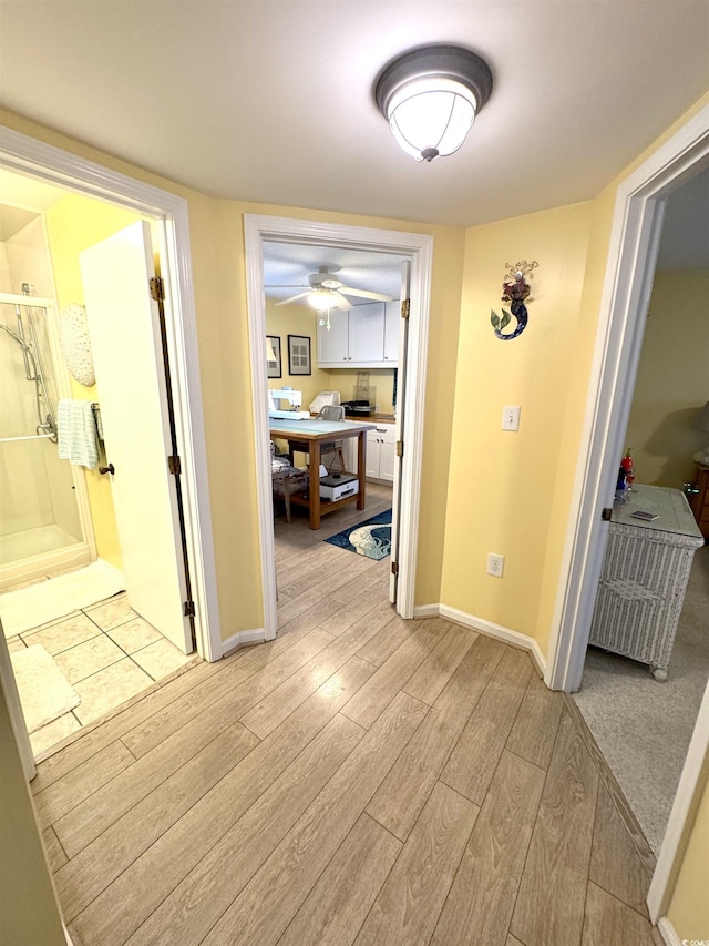 404 29th Ave N, North Myrtle Beach, SC 29582 - corridor featuring light wood finished floors and an office area