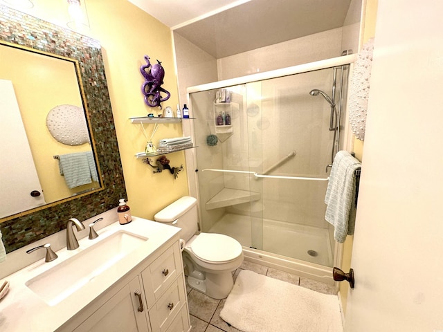 404 29th Ave N, North Myrtle Beach, SC 29582 - full bathroom with a shower stall, tile patterned flooring, and vanity