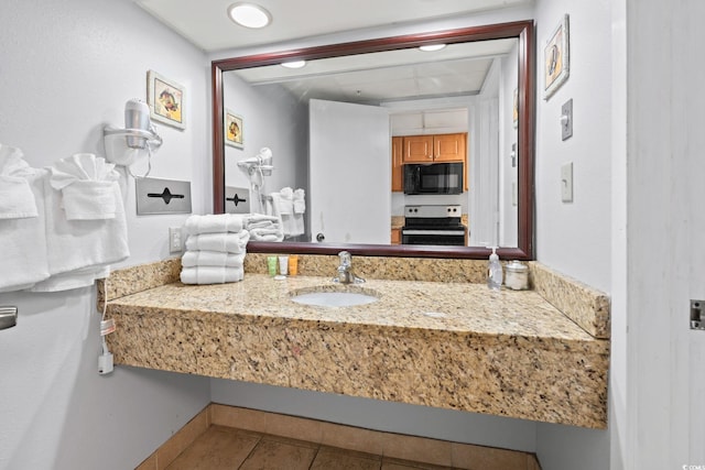 1501 S Ocean Blvd Unit 1039, Myrtle Beach, SC 29577 - bathroom featuring tile patterned floors and vanity
