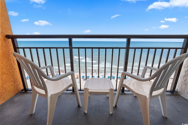 1501 S Ocean Blvd Unit 1039, Myrtle Beach, SC 29577 - balcony featuring view of water and beach