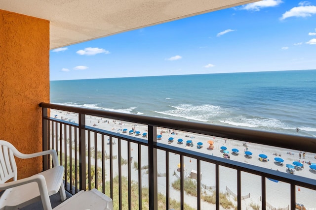 1501 S Ocean Blvd Unit 1039, Myrtle Beach, SC 29577 - balcony featuring view of water and beach