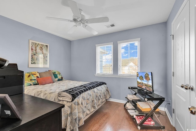 1857 Culbertson Ave Unit 1857, Myrtle Beach, SC 29577 - bedroom with wood finished floors and ceiling fan