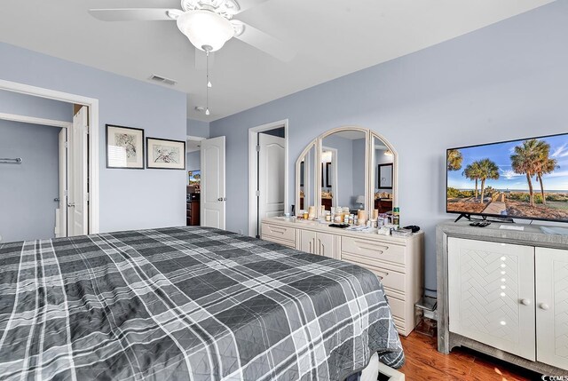1857 Culbertson Ave Unit 1857, Myrtle Beach, SC 29577 - bedroom with wood finished floors and ceiling fan