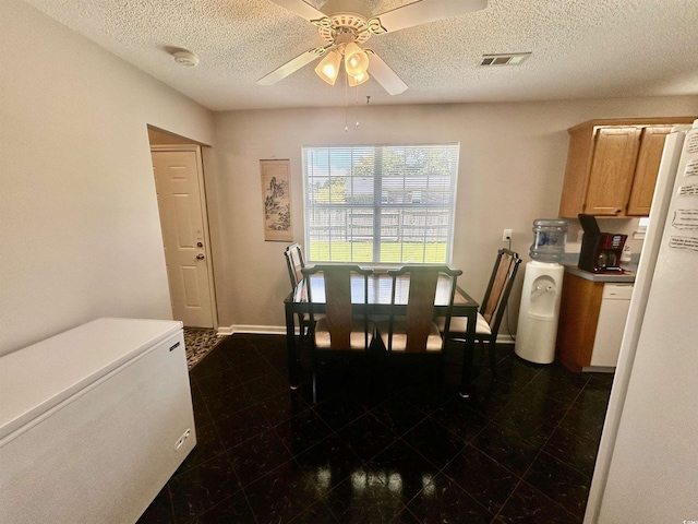 706 Jamie Ln, Conway, SC 29526 - dining space with a ceiling fan and a textured ceiling