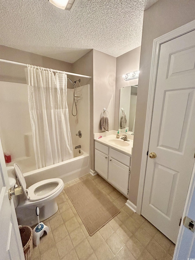 706 Jamie Ln, Conway, SC 29526 - full bathroom featuring shower / tub combo, vanity, and a textured ceiling