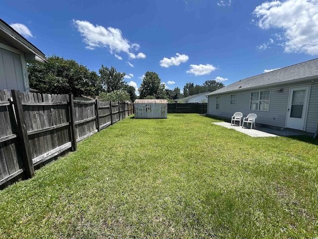 706 Jamie Ln, Conway, SC 29526 - fenced backyard featuring a shed and a patio area