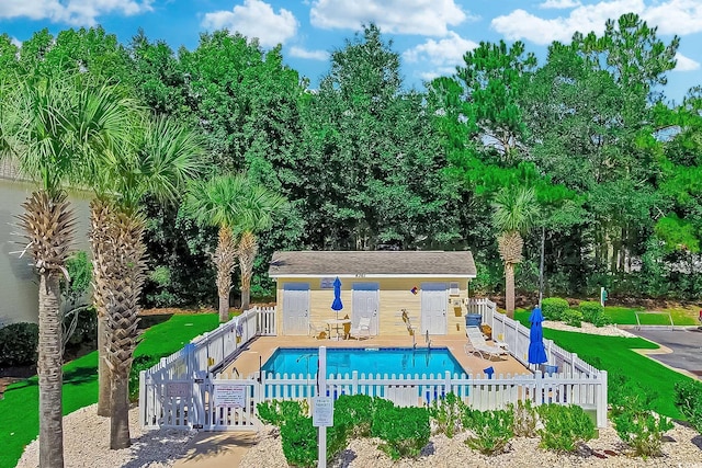 4355 Rivergate Ln Unit F, Little River, SC 29566 - community pool featuring view of scattered trees and a patio area
